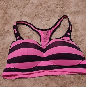 Victoria's secret pink yoga stripped sports bra